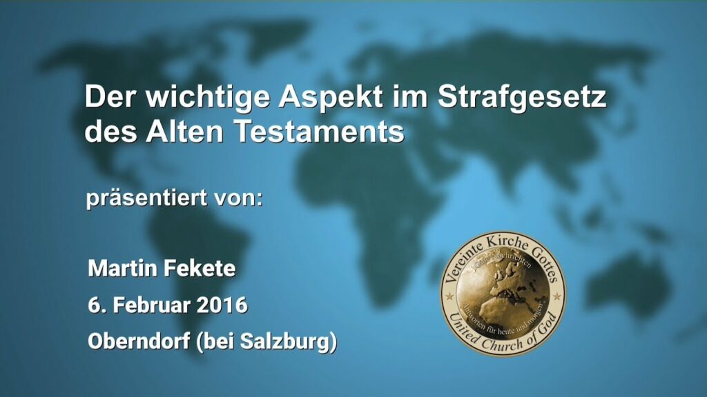 Der wichtige Aspekt im Strafgesetz des Alten Testaments