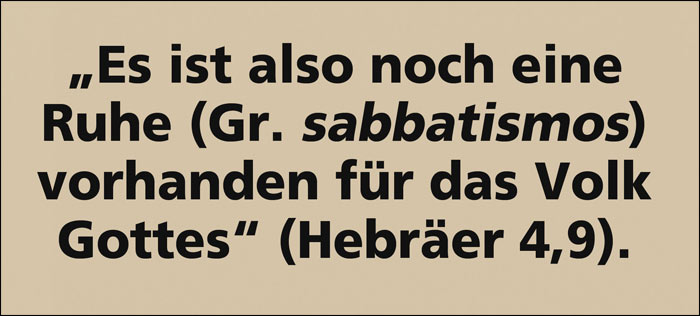 Hebräer 4, Vers 9: Die Sabbatruhe für das Volk Gottes