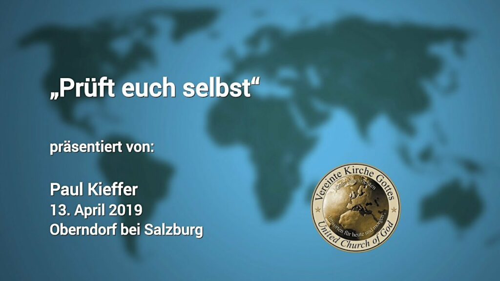 "Prüft euch selbst"